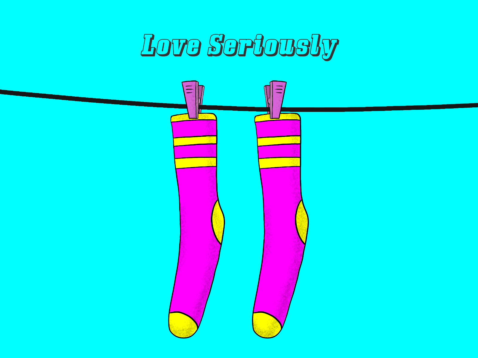 Natoutete, love socks hanging.